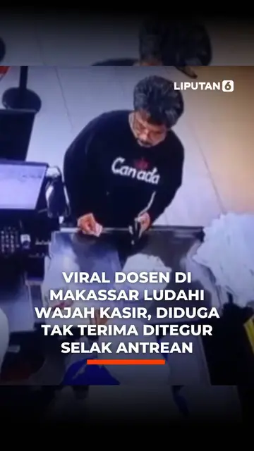 Viral Dosen di Makassar Ludahi Wajah Kasir, Diduga Tak Terima Ditegur Selak Antrean