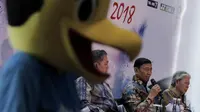 Ketua Umum PP PBSI, Wiranto, saat konferensi pers jelang Indonesia Open 2018 di Hotel Fairmont, Jakarta, Senin (14/5/2018). Blibli Indonesia Open 2018 ini memperebutkan hadiah total senilai USD 1.250.000. (Bola.com/M Iqbal Ichsan)