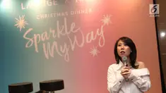 General brand manager Laneige Mariana Tjahyana memberikan sambutan pada Laneige x Fimela Christmas dinner : Sparkle My Way di Jakarta, Kamis (20/12). Laneige x Fimela Christmas : Sparkle My Way diikuti sebanyak 80 orang. (Liputan6.com/Herman Zakharia)