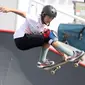 Atlet skateboard Indonesia Sanggoe Darma Tanjung di Asian Games 2018 (ANTARA FOTO/INASGOC/M N Kanwa/thv/18)