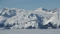 Letak gletser Tsanfleuren di Alpen. (Sumber Wikimedia Commons)
