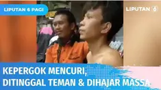Dipergoki mencuri ponsel dan uang di warung sembako, pria ini babak belur dihajar massa di Cipayung. Sementara tiga temannya melarikan diri saat melihat ia ditangkap warga.