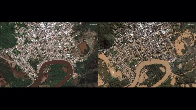 Penampakan Brasil Sebelum dan Sesudah Banjir