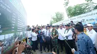 Menteri Pertanian, Andi Amran Sulaiman lakukan kunjungan kerja di Desa Matajang, Kecamatan Dua Boccoe, Kabupaten Bone, Sulawesi Selatan, Kamis (10/10/2024). (Foto: Istimewa)