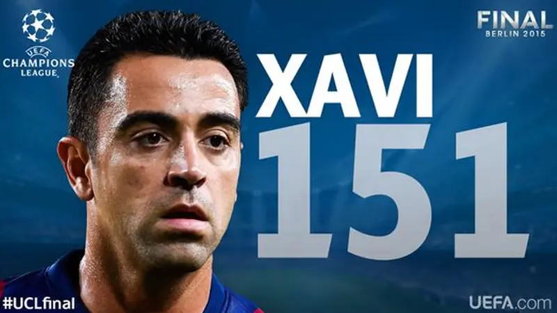 Xavi cetak rekor di Liga Champions