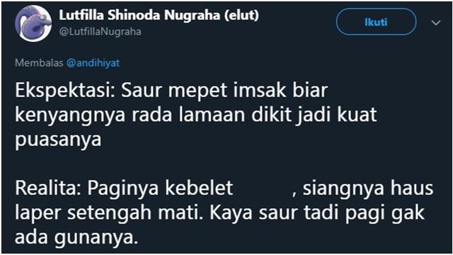 7 Ekspektasi Vs Realita Sahur Ala Netizen Ini Bikin Miris Hot