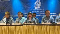 Ketua Umum APINDO, Shinta W. Kamdani, di Gedung Permata Kuningan, Jakarta, Selasa (29/7/2025). (Liputan6.com/Tira)