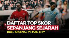 Berita Motion grafis deretan pencetak gol terbanyak sepanjang sejarah duel Arsenal vs Manchester City. Nama Emmanuel Adebayor termasuk ke dalam salah satu pemain dengan torehan gol terbanyak dalam duel tersebut.