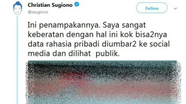 Christian Sugiono alami hal kurang menyenangkan dengan Telkom ©twitter/csugiono