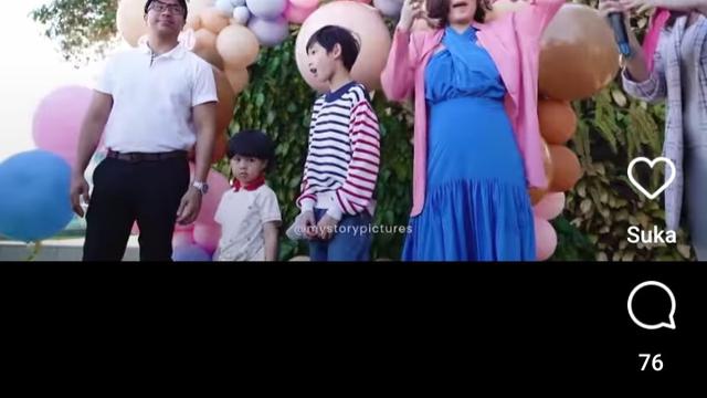 Momen gender reveal party dan pesta ultah Viviane ke-36 (Foto:  @mystorypictures via Instagram viv_viviane)