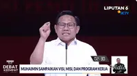 Calon Wakil Presiden (Cawapres) Muhaimin Iskandar pada Debat Cawapres kedua di JCC, Jakarta, Minggu (21/1/2024).