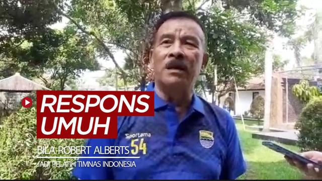 Berita video respons Komisaris PT. Persib Bandung Bermartabat, Umuh Muchtar, apabila Robert Alberts menjadi Pelatih Timnas Indonesia.