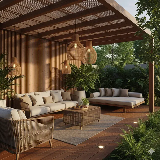 Teras Rumah Tropical Modern