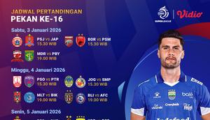 Jadwal Live Streaming BRI Super League Pekan ke-16, Tayang di Vidio