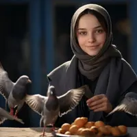 Ilustrasi Gamis dengan Rompi Rajut (Credit: Freepik)