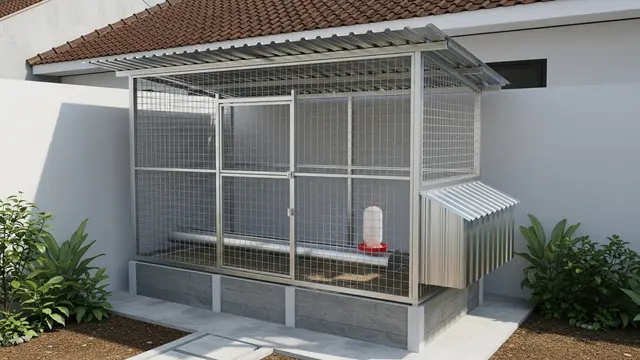 Desain Kandang Ayam Pedaging di Belakang Rumah Model Minimalis Fungsional