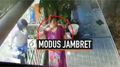 Terekam CCTV modus penjambretan baru dengan pura-pura bertanya alamat.