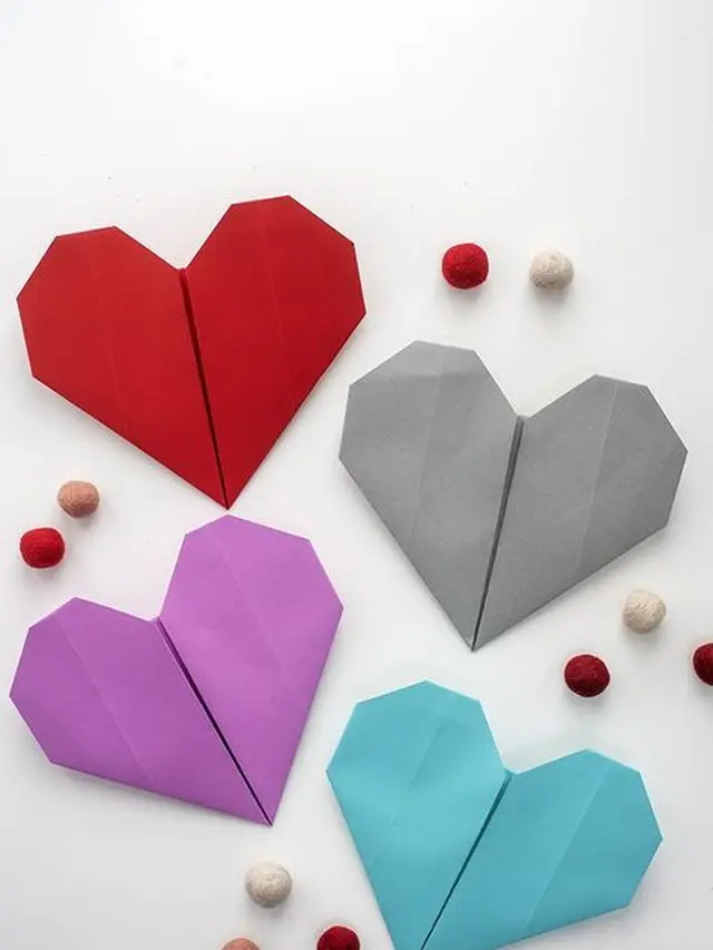 3 Cara Membuat Origami Love, Perhatikan Langkah-langkahnya - Hot