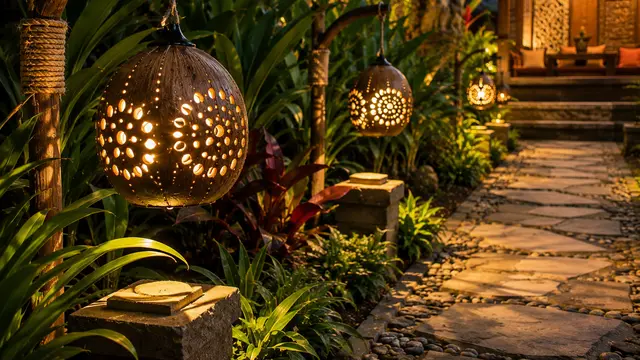 Inspirasi Taman Ala Bali dari Barang Bekas