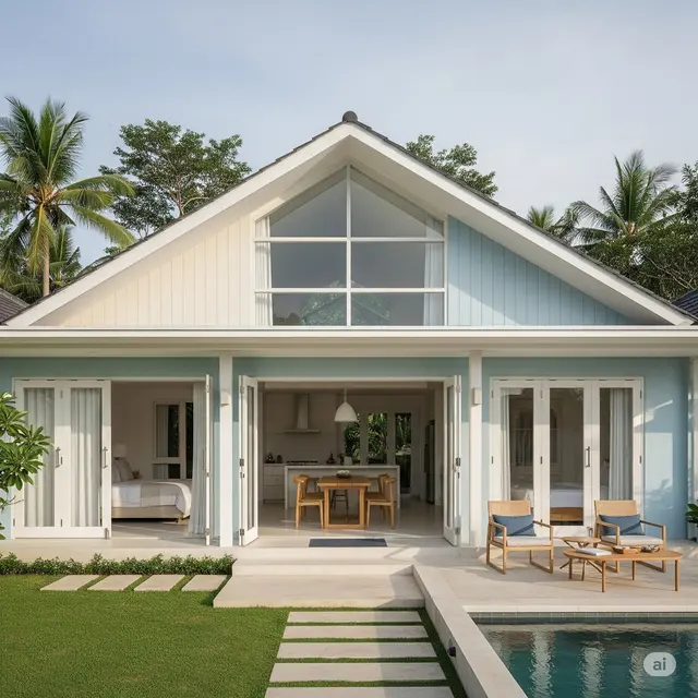 Rumah Desain Skandinavia Cerah