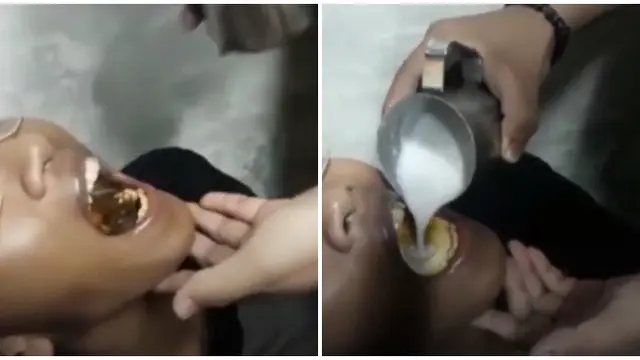 Viral Aksi Pria Bikin Latte Art Langsung di Mulut Pelanggannya Ini Kocak Banget