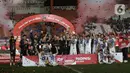 Akhirnya, Port FC sukses merengkuh gelar juara Piala Presiden 2025 usai menutup laga  melawan klub Inggris, Oxford United dalam laga final di Stadion Si Jalak Harupat, Bandung, Jawa Barat, Minggu (13/7/2025). (Liputan6.com/Helmi Fithriansyah)