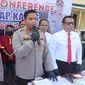 Kapolres Bondowoso AKBP Bimo Ariyanto memberikan keterangan pers terkait kasus pencabulan anak dibawah umur (Istimewa)