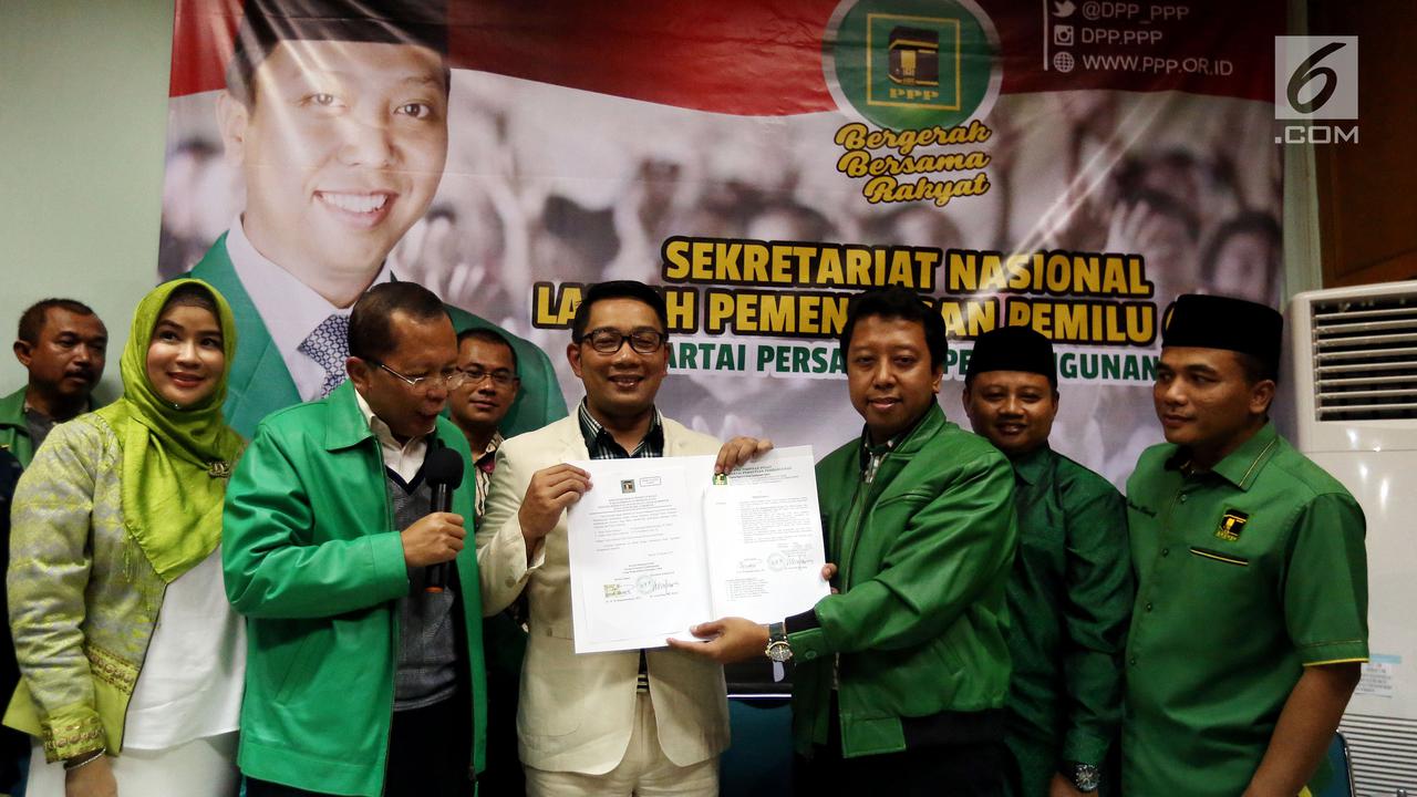 PHOTO: PPP Resmi Dukung Ridwan Kamil untuk Maju di Pilgub Jawa Barat 2018