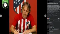 Gambar tangkapan layar&nbsp;foto yang diklaim gelandang asal Kroasia Luka Modric resmi pindah ke Atletico Madrid. (sumber: Facebook)