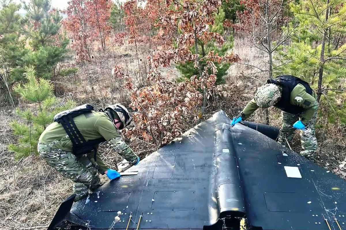 Drone Rusia di wilayah Ukraina. (National Police of Ukraine)