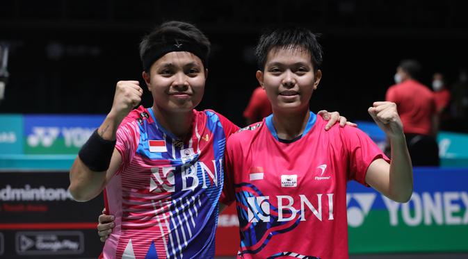 <p>Apriyani Rahayu/Siti Fadia Silva Ramadhanti atau Apri/Fadia akan menghadapi&nbsp;Zhang Shu Xian/Zheng Yu dari China pada laga final Malaysia Open 2022 di Axiata Arena, Kuala Lumpur, Minggu (3/7). (foto: PBSI)</p>