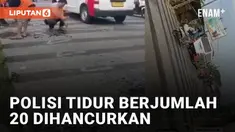 Polisi tidur berjumlah 20 yang berada di Jalan Banyu Asih, Tegal Kunir, Mauk, Tangerang viral di media sosial