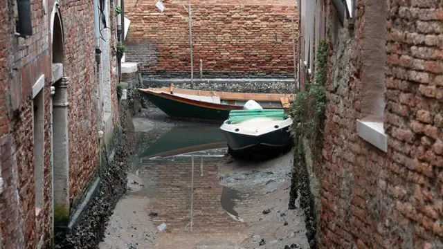 Biasa Banjir, Kanal Venesia Kini Mengering