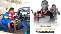 Susanti Ndapataka, atlet asal NTT ini ungkap tak ingin disambut terlalu meriah. (Sumber: Merdeka/ Instagram/ponxx2020papua)