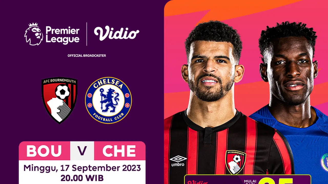 Link Live Streaming Bournemouth Vs Chelsea di Vidio, 17 September 2023