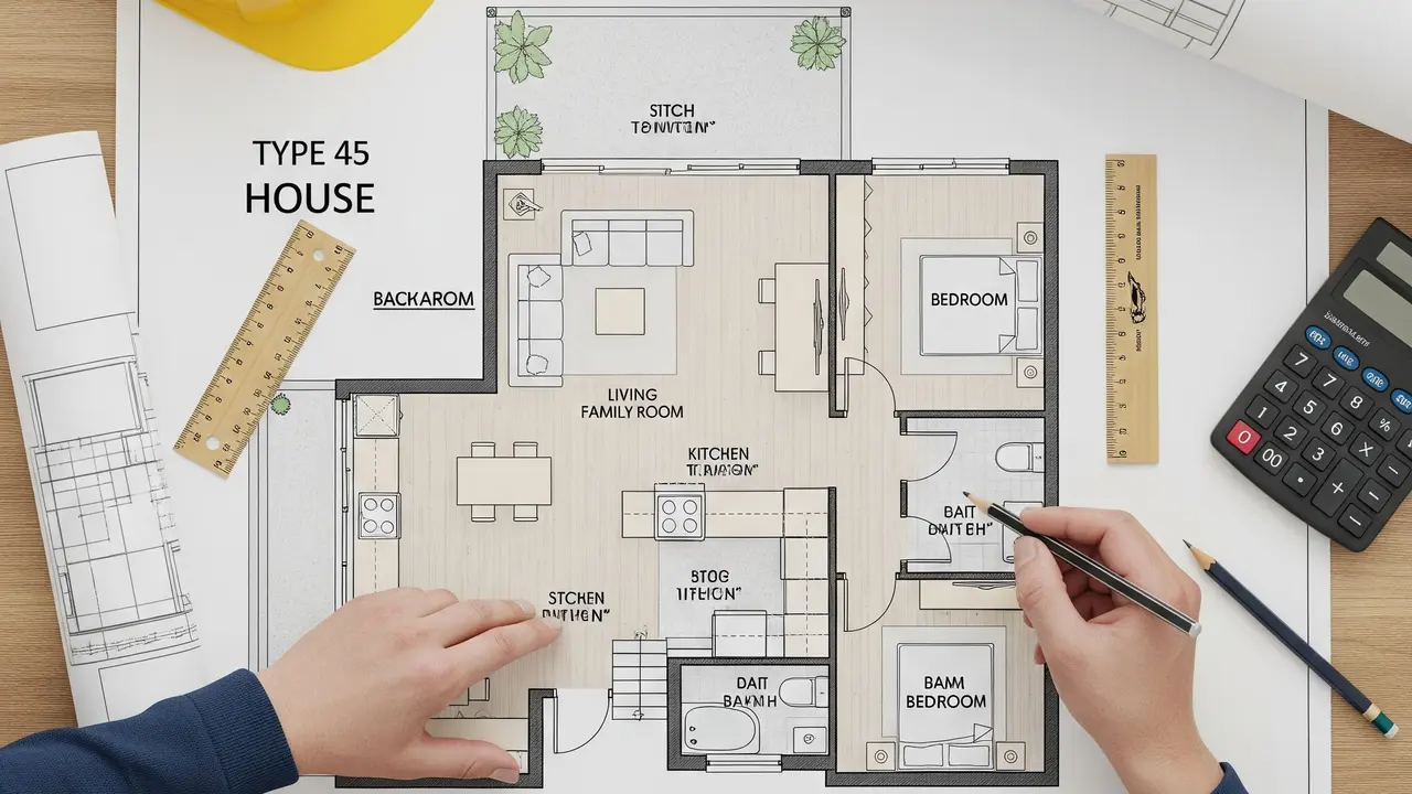 Tips Bangun Rumah Type 45 Hemat Biaya.