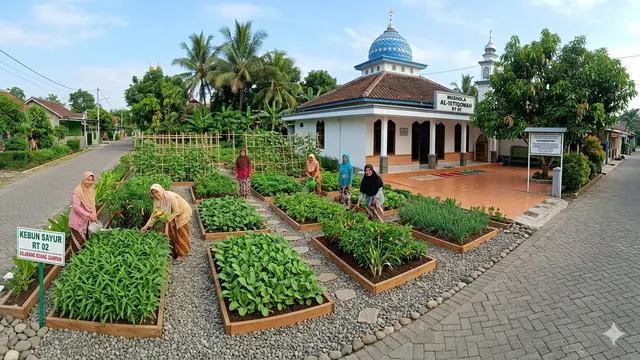 Inspirasi Community Garden Ibu-Ibu RT di Area Dekat Mushola atau Balai Warga/Gemini