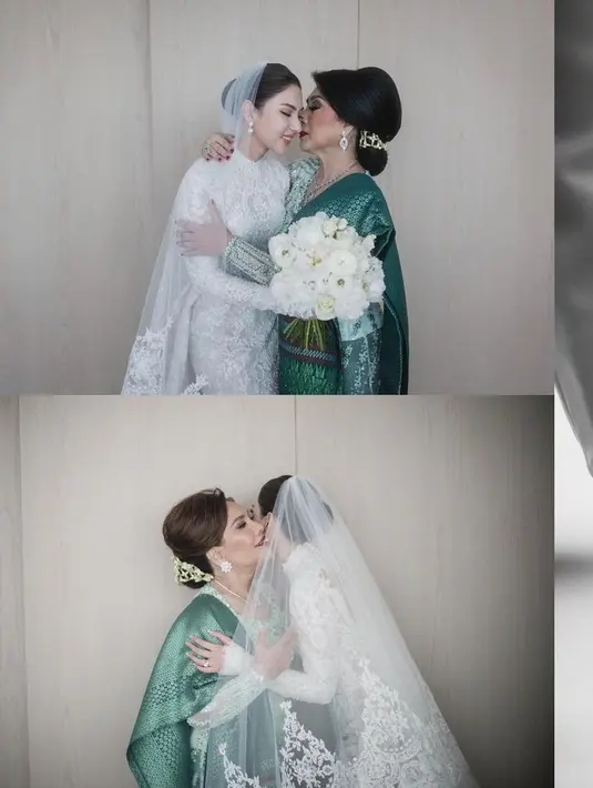 Tatanan rambut, makeup, dan aksesori juga menjadi penyempurna tampilan kedua orangtua pengantin. [Foto: Instagram @jscmila]