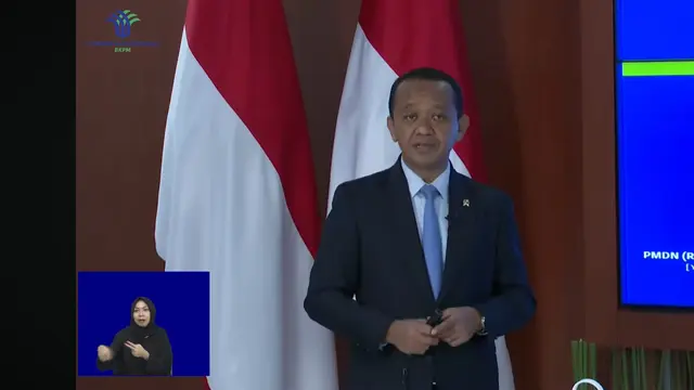 Menteri Investasi atau Badan Koordinasi Penanaman Modal (BKPM) Bahlil Lahadalia dalam konferensi pers paparan kinerja  investasi Kuartal I-2024, di Kantor Kementerian BKPM, Senin (29/4/2024). (Tira/Liputan6.com)