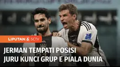 Menahan imbang Spanyol di laga kedua, Jerman masih menempati posisi juru kunci Grup E, sedangkan di Grup F, kemenangan telak Kroasia atas Kanada, membuat Kroasia memuncaki klasemen Grup F.