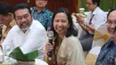 Menteri BUMN, Rini Soemarno ketika berbicara pada acara buka bersama sejumlah pemimpin redaksi media, di Plaza Mandiri, Jakarta, Rabu (22/6). Acara tersebut juga dihadiri sejumlah petinggi perusahaan pelat merah. (Liputan6.com/Angga Yuniar)
