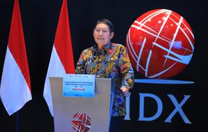 Kepala Eksekutif Pengawas Pasar Modal, Keuangan Derivatif, dan Bursa Karbon OJK Inarno Djajadi saat peluncuran SPRINT. Senin, (22/12/2025). (Foto: OJK)