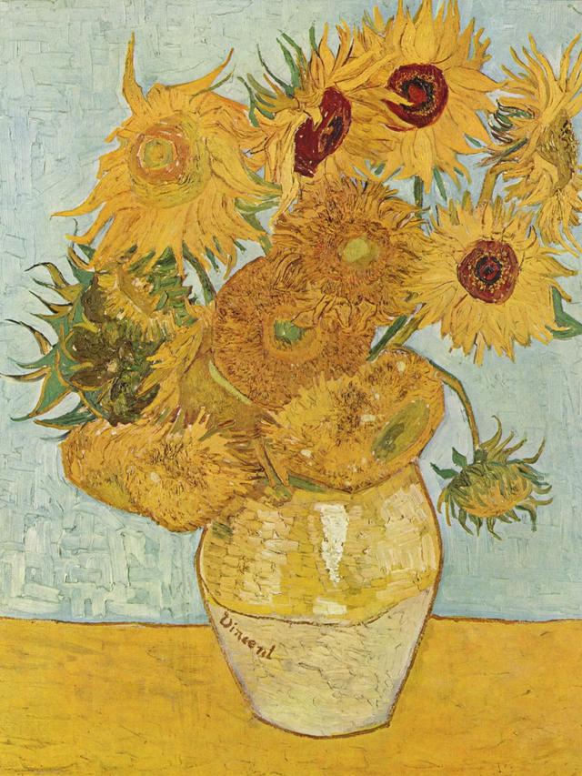 Vase with Twelve Sunflowers