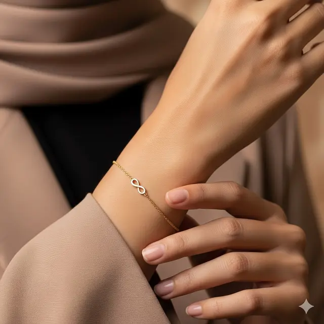 Gelang Infinity Symbol (1.5-2.5gr)
