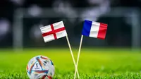 Ilustrasi pertandingan antara Inggris dan Prancis/Shutterstock-kovop58.