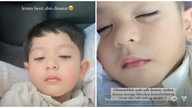 6 Potret Syaki Anak Nadya Mustika Disunat, Keberadaan Dua Ayah dan Ibu Jadi Sorotan