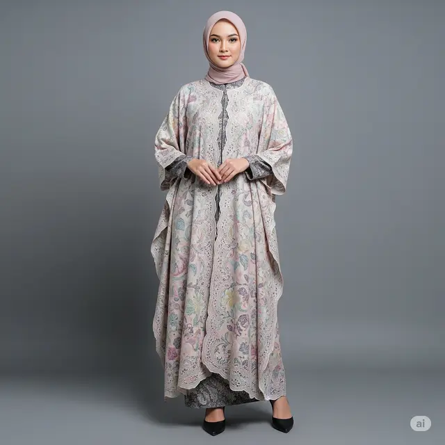 9 Model Baju Pesta Batik Kombinasi Brokat yang Mewah dan Elegan