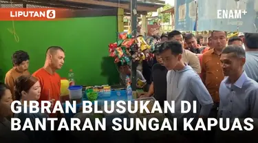 Sambil Beli Camilan, Gibran Blusukan di Sungai Kapuas