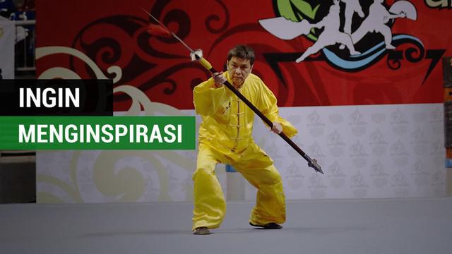 Berita video kakek 62 tahun bernama Suherman ingin menginspirasi atlet muda wushu Indonesia dalam test event Asian Games 2017 di Sports Mall Kelapa Gading.