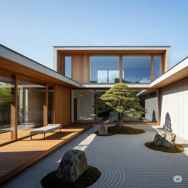 Rumah Minimalis dengan Konsep Zen Garden Indoor